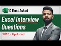 Top 10 Excel Interview Questions 2026 | MIS &amp; Data Analyst Job में पूछा गया! | Hindi Tutorial