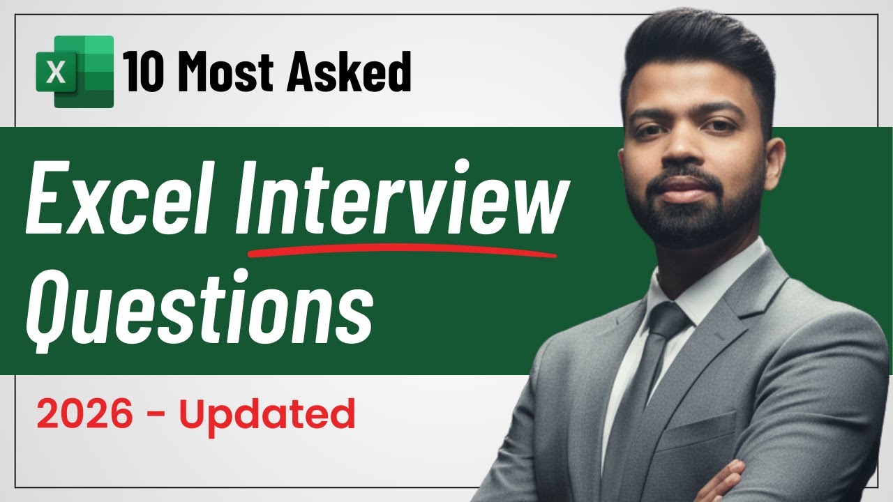 Top 10 Excel Interview Questions 2026 | MIS & Data Analyst Job में पूछा ...