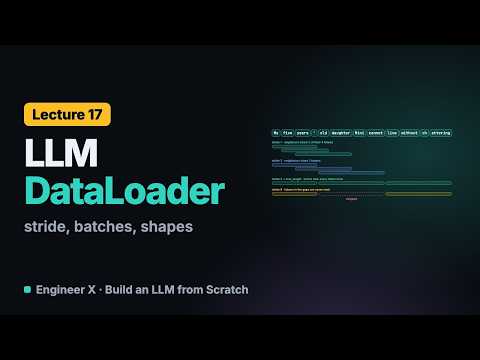 PyTorch DataLoader for LLM Training: Sliding Window Dataset, Stride and Batches | LLM Course L17