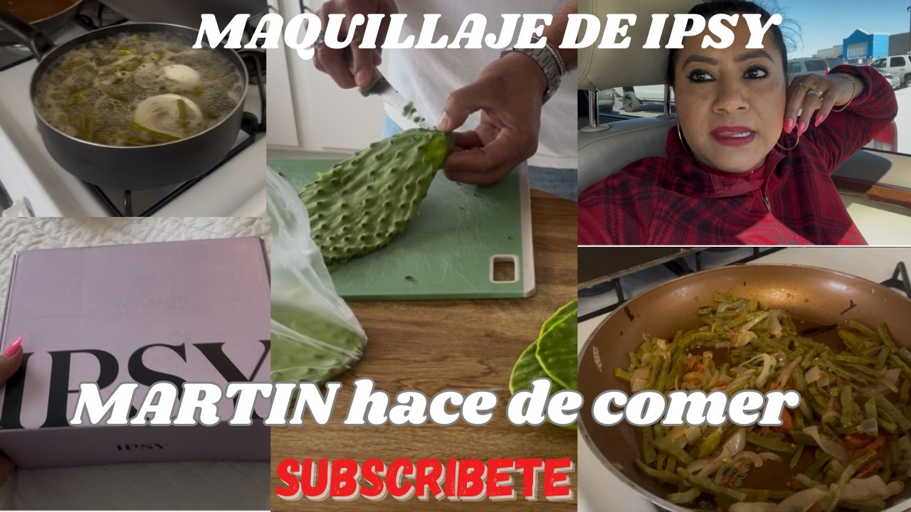 MARTIN me hizo de comer nopales🌵Y LES COMPARTO MI MAQUILLAJE 💄#vlogdelavidareal #familyvlogs