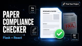PaperCheck AI — Automated Research Paper Compliance Checker | Flask + React Final Year Project