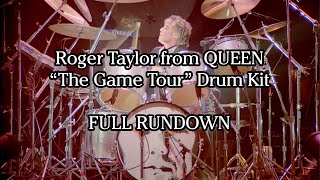 ROGER TAYLOR DRUM KIT RUNDOWN - "The Game Tour"