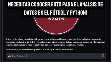 Como SCRAPEAR datos de fútbol y visualizarlos en Python con solo UNA líbreria