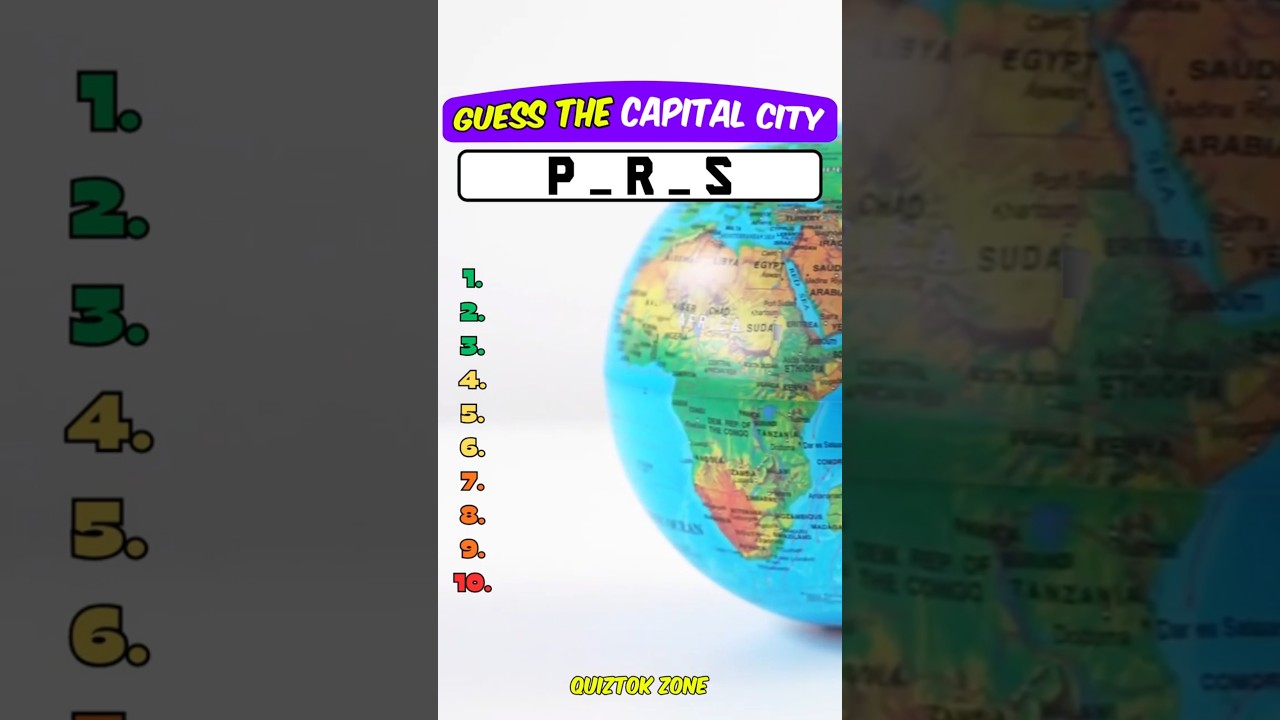Guess the World Capitals by Missing Letters 🌍 | Can You Get All