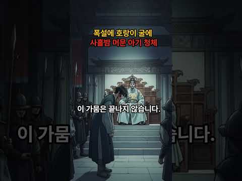 폭설에 호랑이굴에서 나흘밤 머문 아기, 알고보니 정체가? #야담 #옛이야기 #시니어