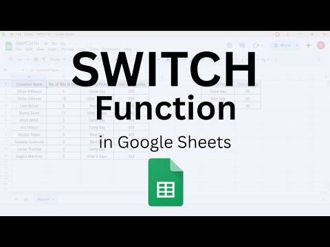 How to Use SWITCH Function in Google Sheets