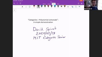 David Spivak: "Categories = polynomial comonads", a simple demonstration