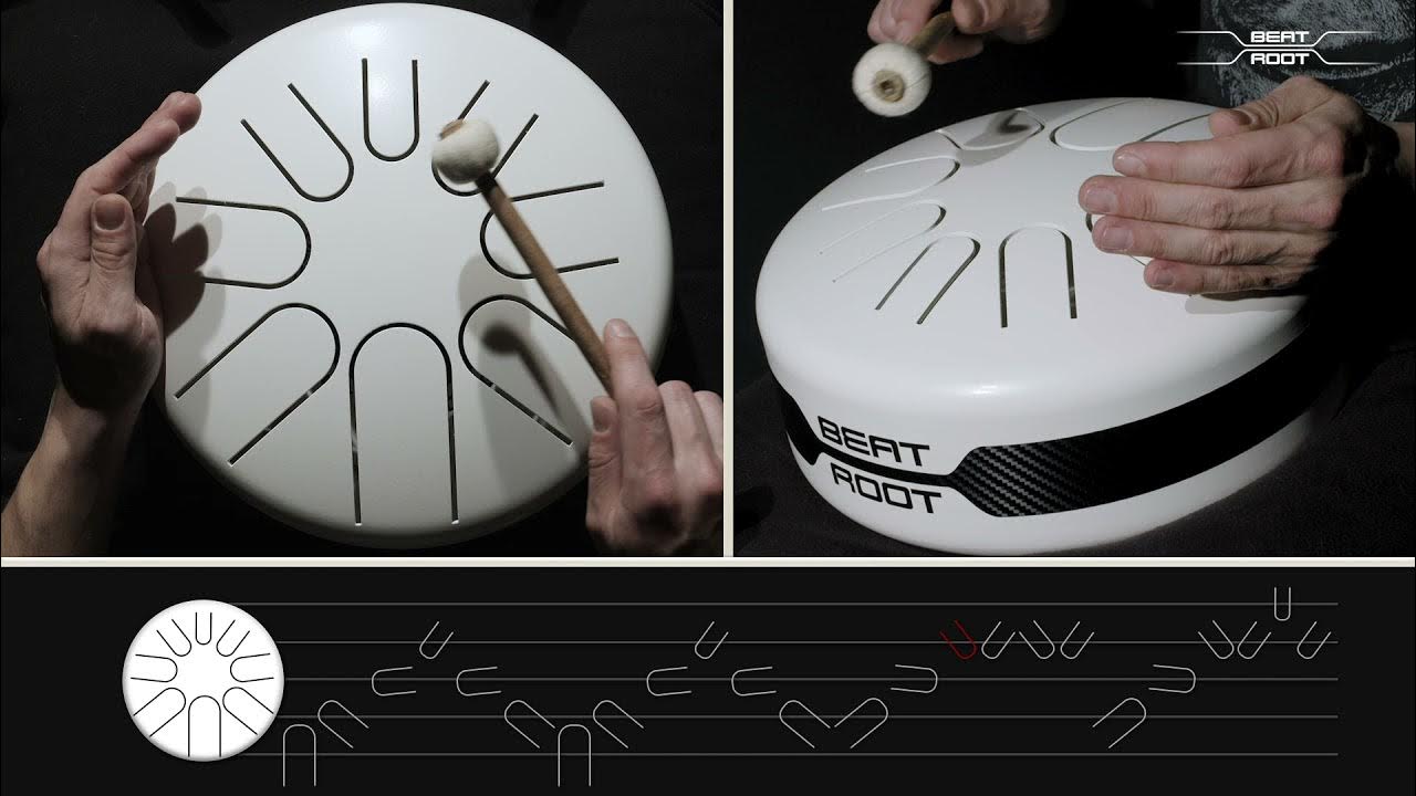 How to learn to play triplets on a tongue drum with a music score? Tuto