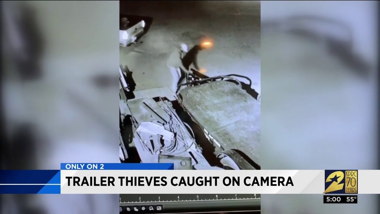 Trailer thieves caught on camera - YouTube