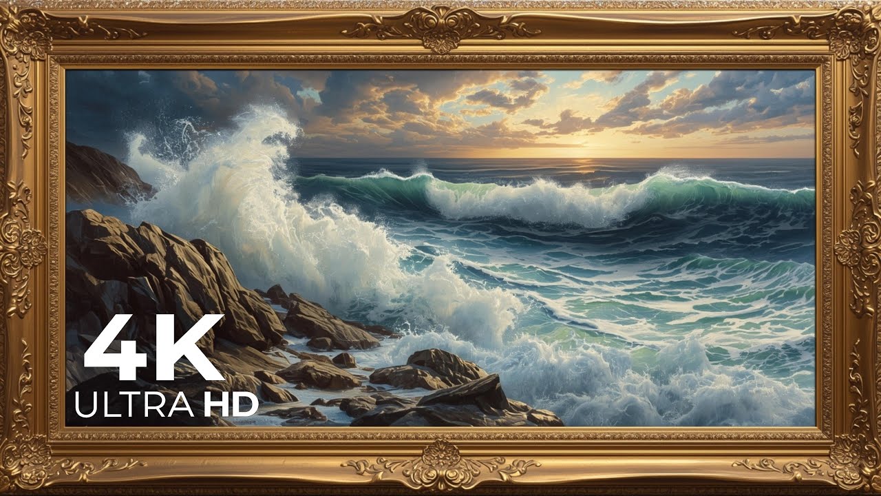 Relaxing Ocean Waves 4K 🌅 | TV Wallpaper Background