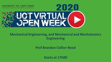 Mechanical Engineering, and Mechanical and Mechatronics Engineering at UCT