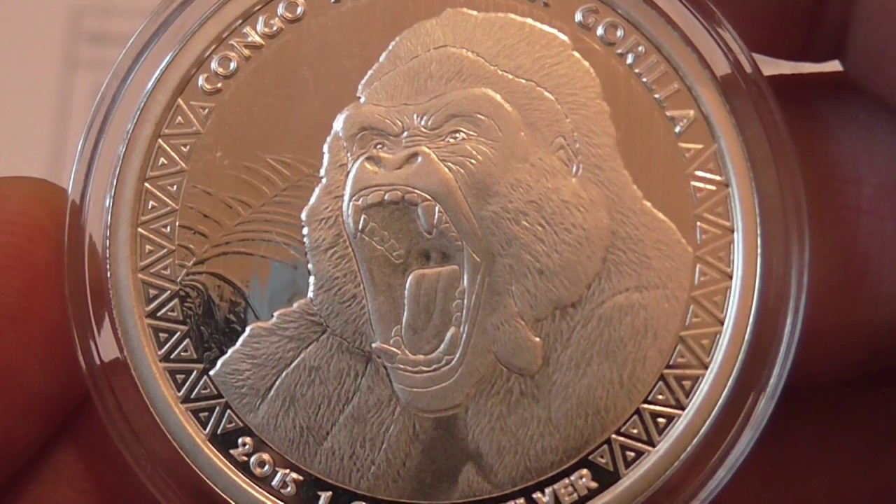 Инвестиция в серебро.Конго.5000 FRANCS CFA.31.1гр.проба 999.
