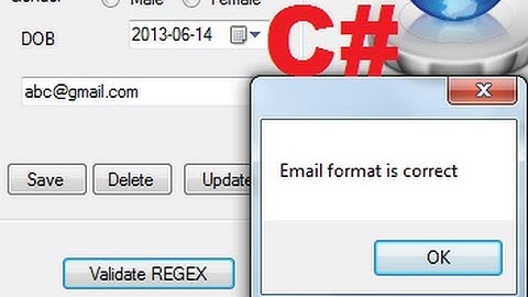 C# Tutorial 82: Using Regular Expressions (regex or regexp) in C#