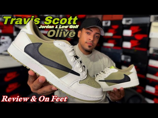 60k Pairs Only) Travis Scott 1 Low Golf “Neutral Olive” Review