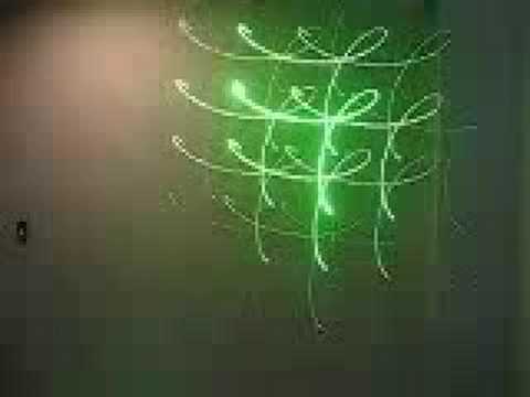 Pocket laser light show with diffraction grating