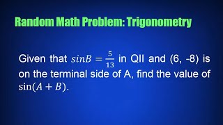 Random Math Problem: Trigonometry