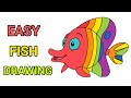 How to Draw a Cute Rainbow Fish | Easy Drawing for Beginners