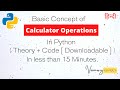 Basic Concept of Simple Calculator Operation in Python ( Theory/Code ) | Hindi | Visionary Script
