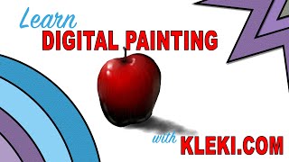 Intro To Kleki - Painting a 3D Apple - High School level