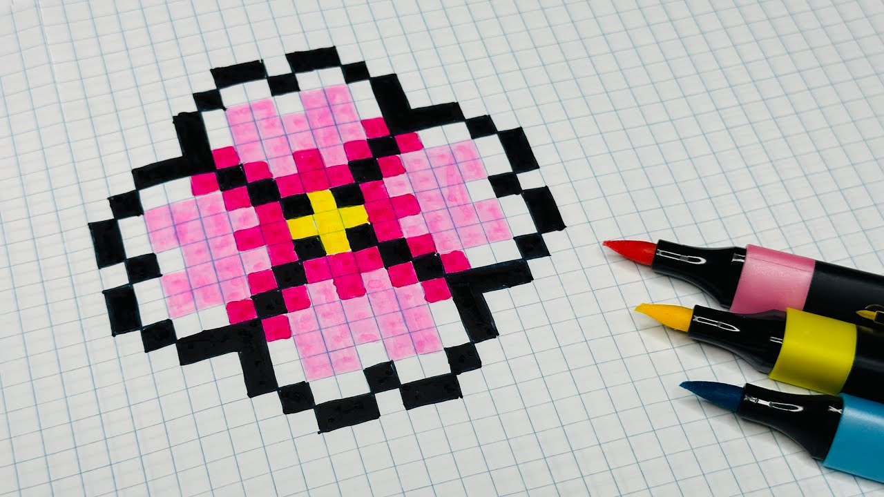 やっちゃん　❀ダブル八角フトマニ図flower❀チャクラ❀ Flower🌸 mini Pixel Art Tutorial - YouTube