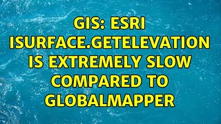 GIS: ESRI ISurface.GetElevation is extremely slow compared to GlobalMapper