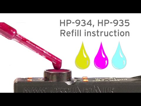 How to refill cartridges HP 934, HP 935, HP 903 also XL version