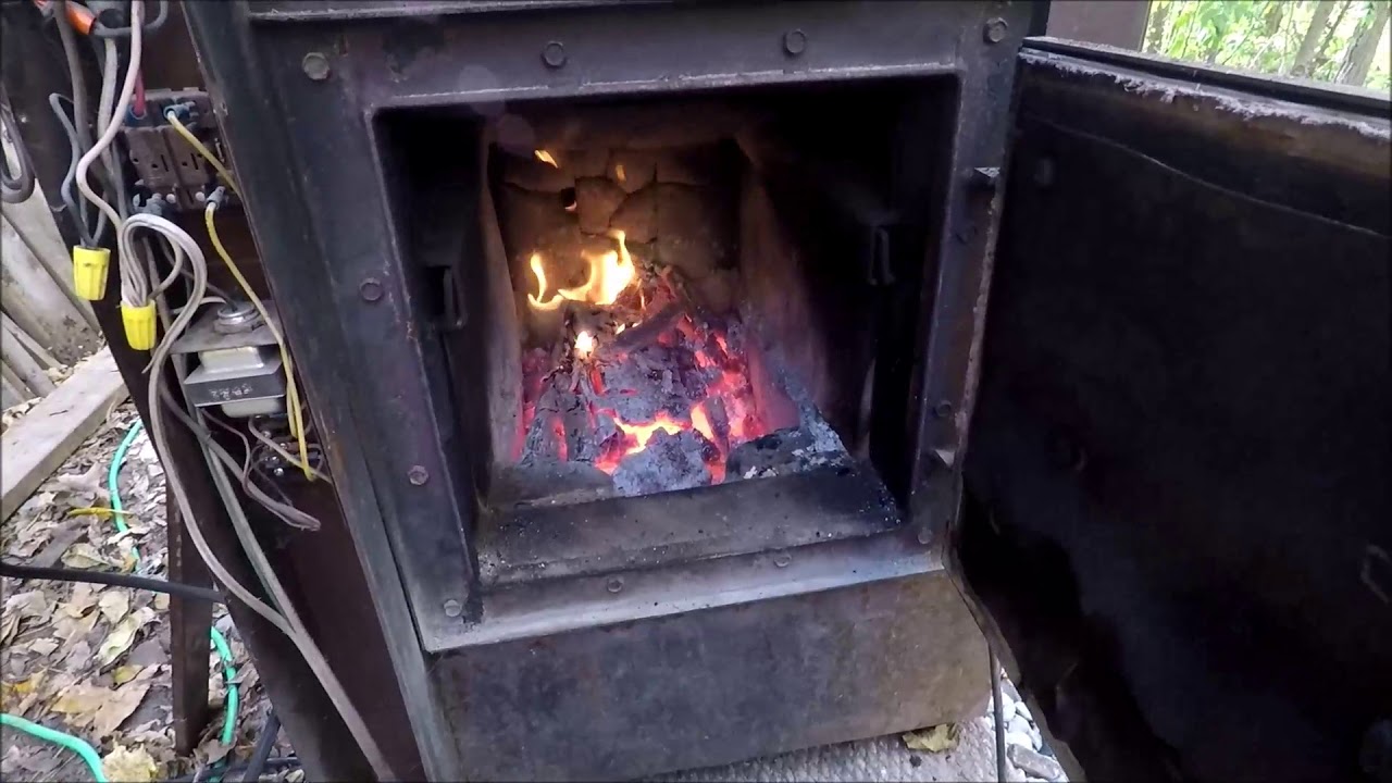 First firing of DIY outdoor wood furnace (wood burning stoves