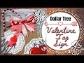 Dollar Tree Valentine DIY - Tag Sign - Valentine Series