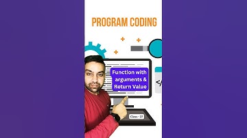 🔴 Class 37 - C Language - Functions with arguments and Return value #study