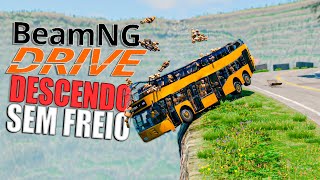 Descendo a Montanha sem Freios de Ônibus lotado no Beamng Drive screenshot 3