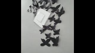 DIY |simple paper craft idea butter fly Wall decor🦋|F.N creative world