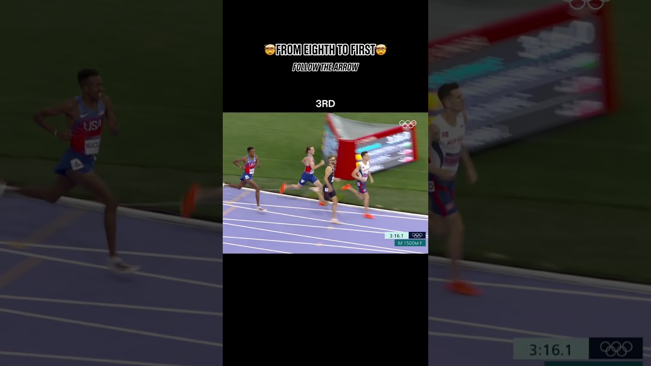 Cole Hocker stormed from behind to win gold in the men’s 1500m at #Paris2024. 🥇 #Olympics #Athletics