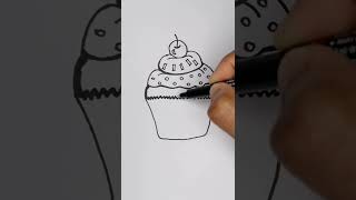 shortsyoutube shorts cup cakeeasy drawing