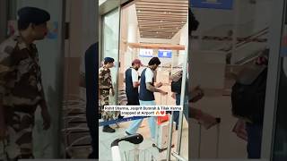 Rohit Sharma, Jasprit Bumrah & Tilak Varma snapped at Airport! 🔥❤ #rohitsharma #jaspritbumrah