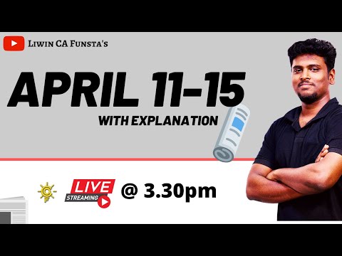 APRIL 11-15 WITH EXPLANATION | 1Hr SESSION CURRENT AFFAIRS | CA FUNSTA | Mr.Liwin