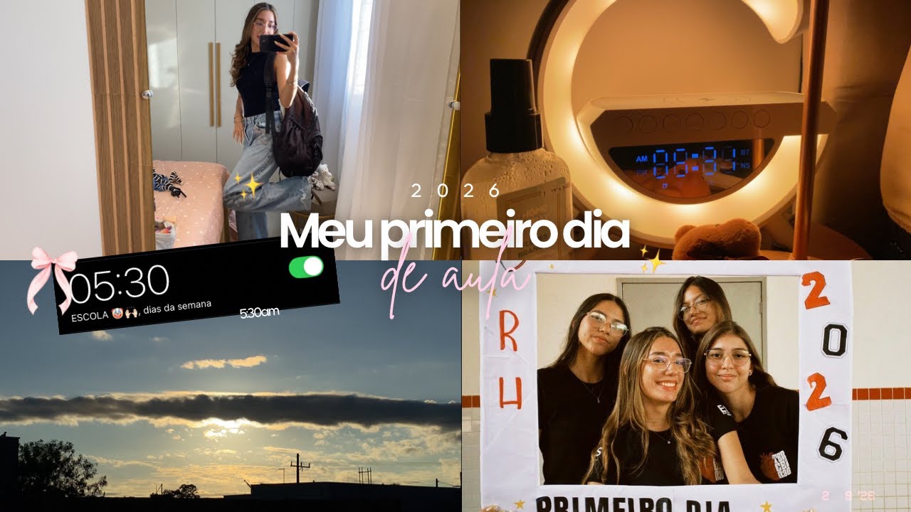 MEU PRIMEIRO DIA DE AULA!!! 🎓📚// VLOG 🩷 - 3º ENSINO MÉDIO