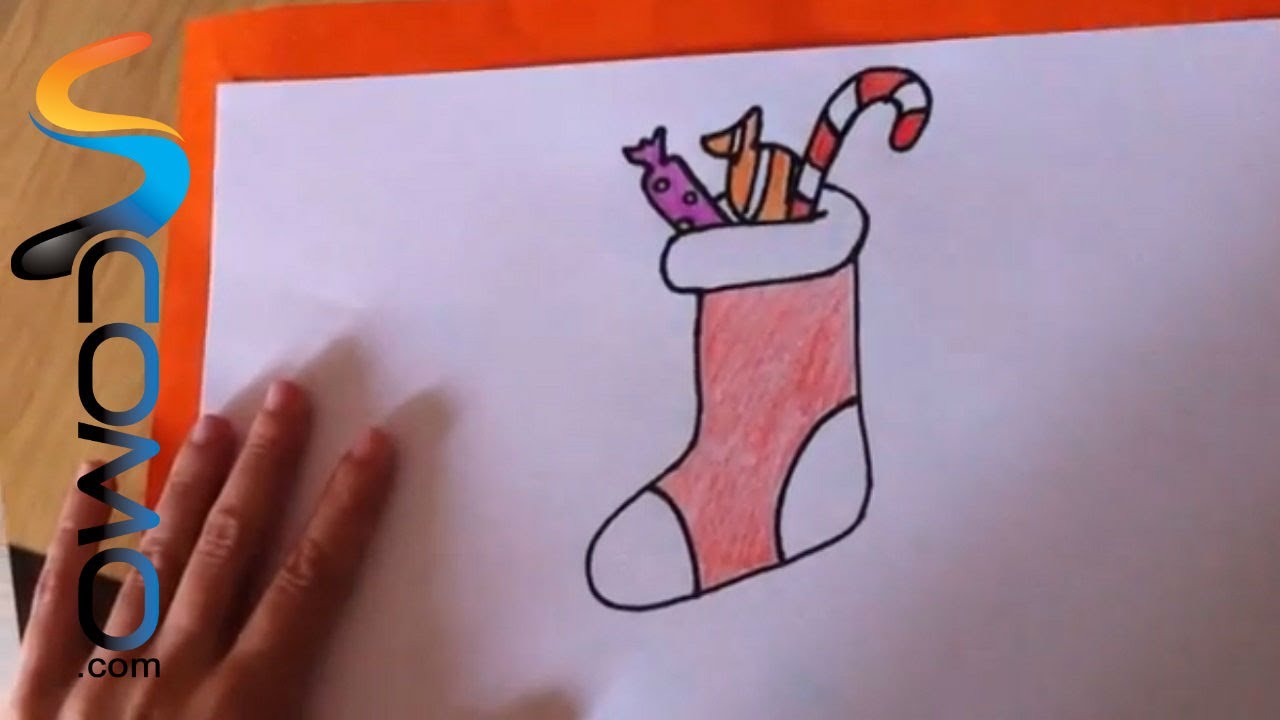 Cómo dibujar un calcetín de Navidad - thptnganamst.edu.vn