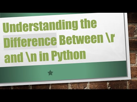 Understanding the Difference Between \r and \n in Python