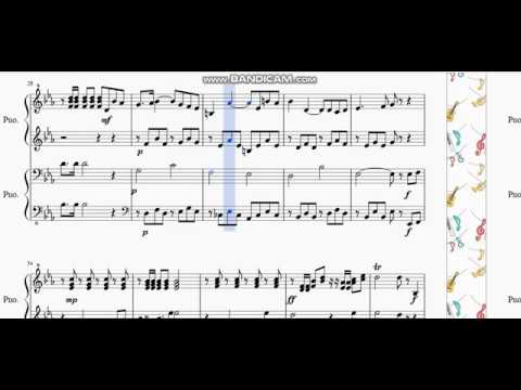 2018年度 吹奏楽コンクール課題曲 虹色の未来へ ピアノ連弾アレンジ Youtube