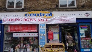 A peek inside Central Stationers (stationery supplies or office supplies store) Camden High Street.