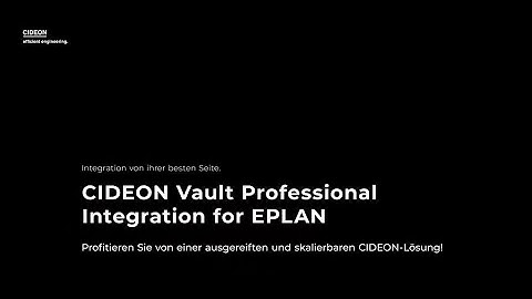 CIDEON Vault Professional Integration for EPLAN  - Überblick