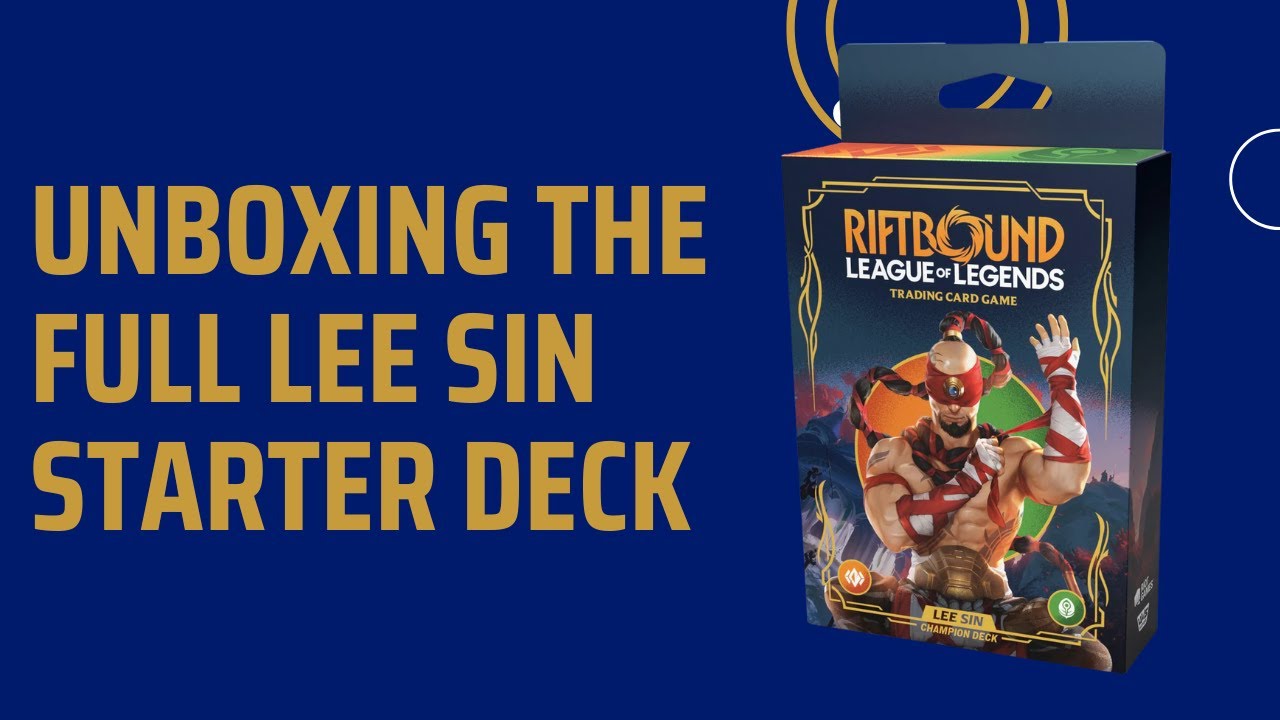 Unboxing the FULL Lee Sin Riftbound starter deck!