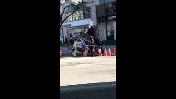 Mr Robot on set - Rami Malek stunt scene