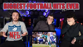 NFL Biggest Football Hits Ever | FIRST TIME REACTION