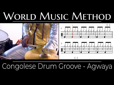 Congolese Tribal Drum Groove - Agwaya | African Drum Kit Lesson With Felix Ngindu