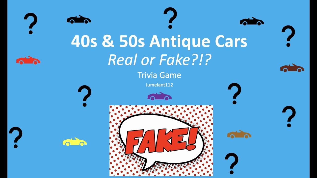40s & 50s Antique Car Real or Fake Trivia Game!  Which car doesn't exist?!?