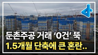 둔촌주공 거래 사실상 전무! 1.5개월 단축에도 큰 혼란..