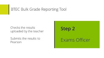 Bulk Grade Reporting Tool on Edexcel Online Step 2: Exams Officers