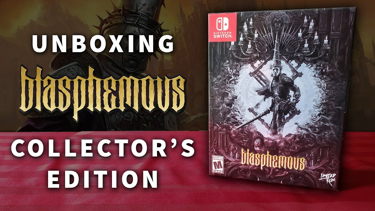 Unboxing BLASPHEMOUS Collector's Edition (Limited Run Games) - YouTube