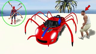 I Stole SPIDERMAN Supercar In GTA 5 | Franklin VS Spiderman